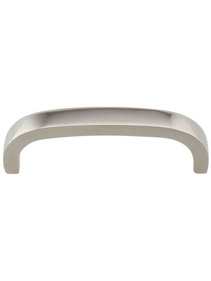 Solid-Brass Bridge Cabinet Pull - 3 1/2 inch Center-to-Center in Polished Nickel.